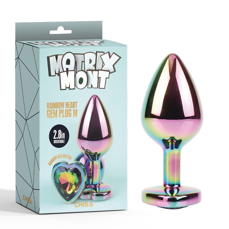 Chisa Heart Metal Plug M - Rainbow
