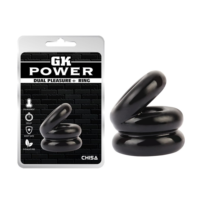 Chisa Dual Pleasure Plus Ring - Black