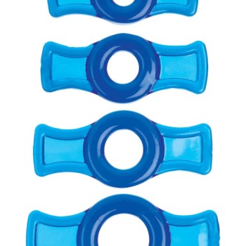 Doc Johnson TitanMen Cock Ring Set - Blue