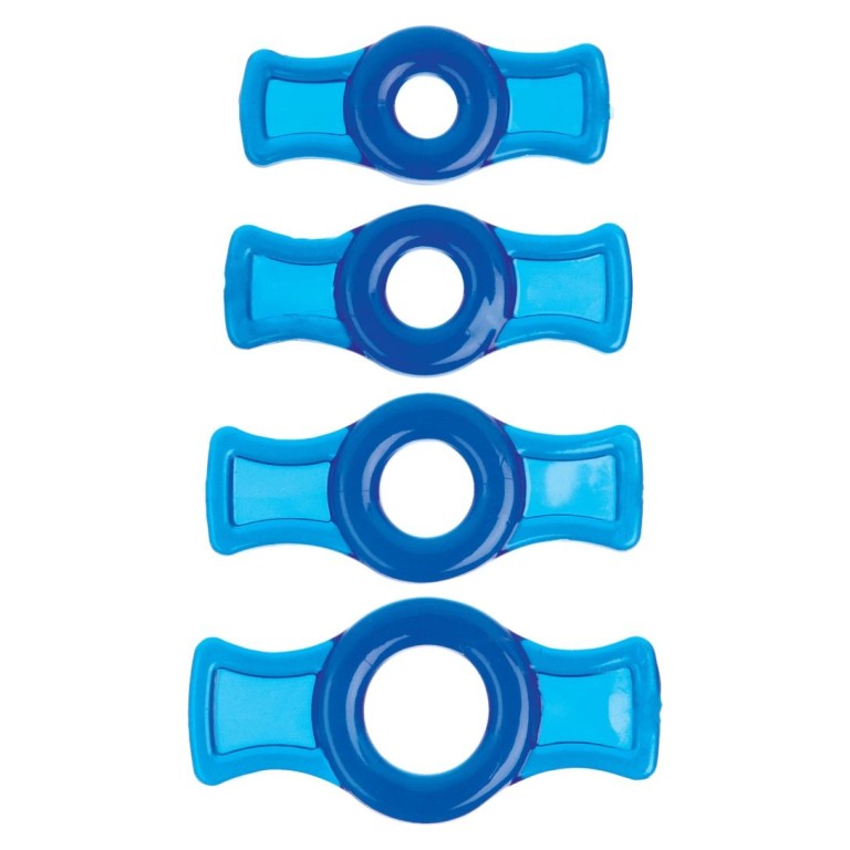 Doc Johnson TitanMen Cock Ring Set - Blue