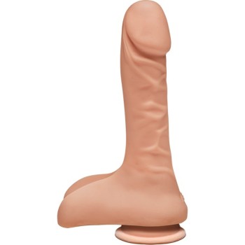 Doc Johnson 9" Super D Realistic Dildo w Balls - Vanilla