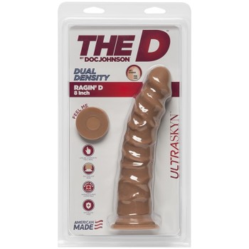 Doc Johnson 8" Ragin D Realistic Dildo - Caramel