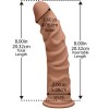 Doc Johnson 8" Ragin D Realistic Dildo - Caramel