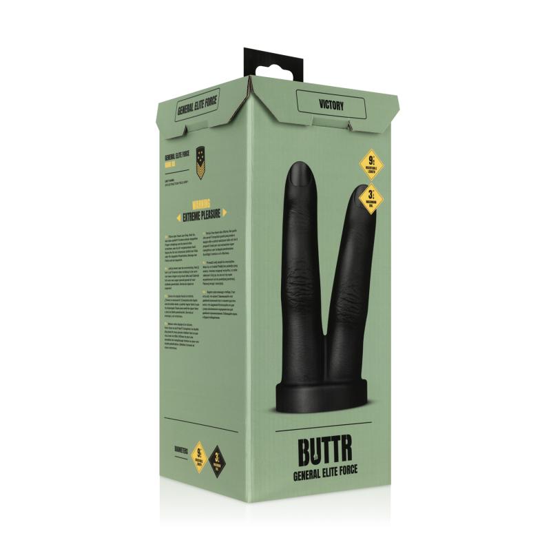 BUTTR Victory Fingers Butt Plug - Black