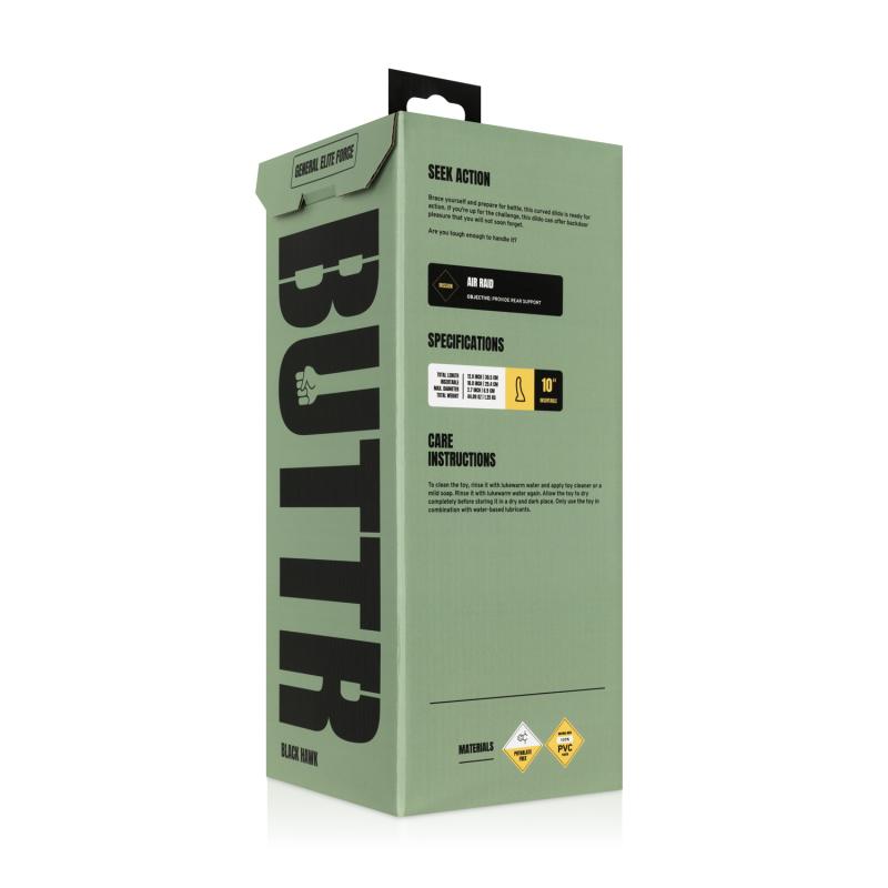 BUTTR Black Hawk Curved Dildo