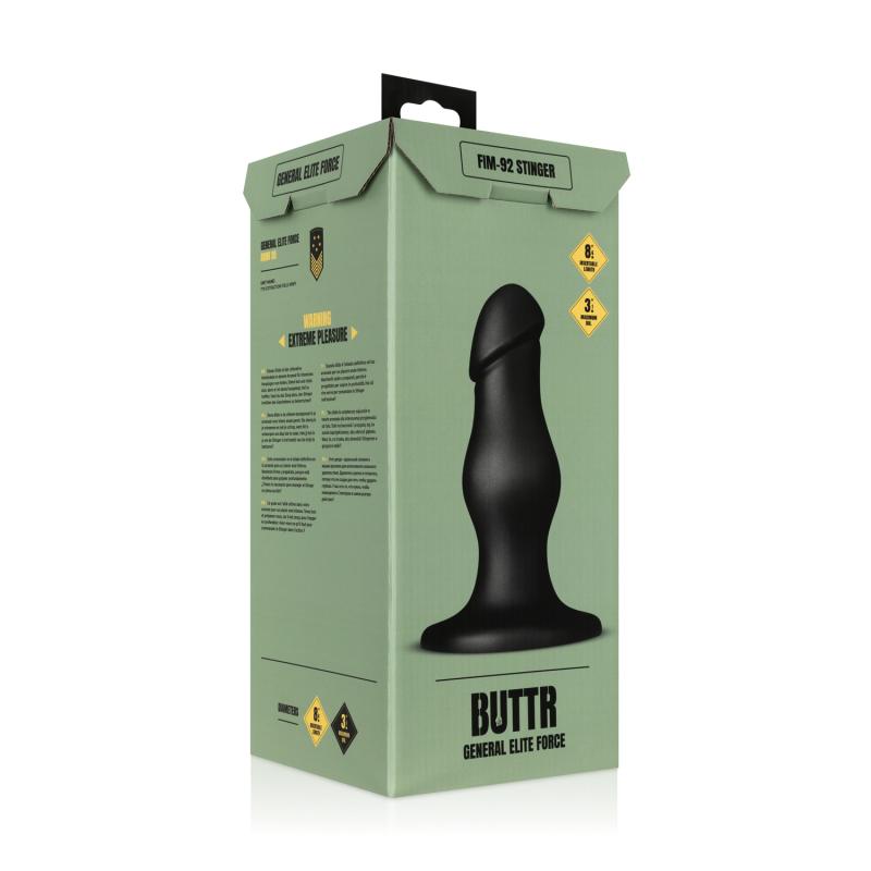 BUTTR FIM-92 Stinger Anal Dildo - Black