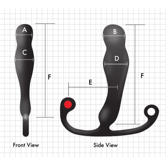 Aneros Eupho Syn Trident Prostate Massager - Black