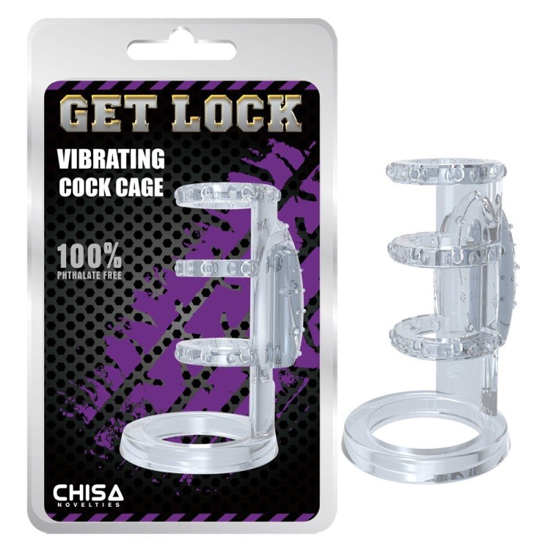 Chisa Vibrating Cock Cage - Clear