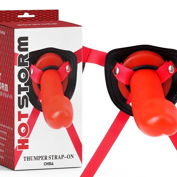 Chisa Thumper Strap-On - Red