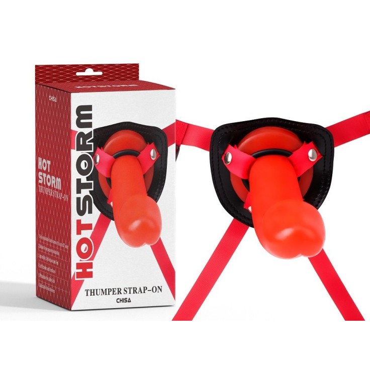 Chisa Thumper Strap-On - Red