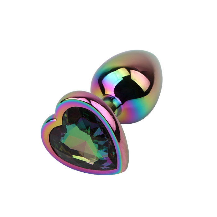 Chisa Heart Butt Plug - Rainbow