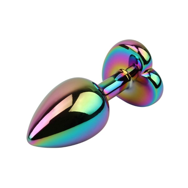Chisa Heart Butt Plug - Rainbow