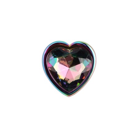 Chisa Heart Butt Plug - Rainbow