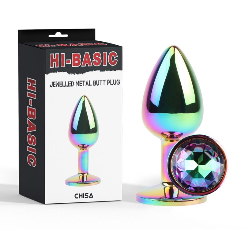 Chisa Jewelled Butt Plug - Rainbow