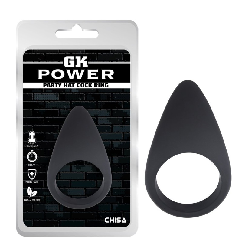 Chisa Party Hat Cock Ring - Black
