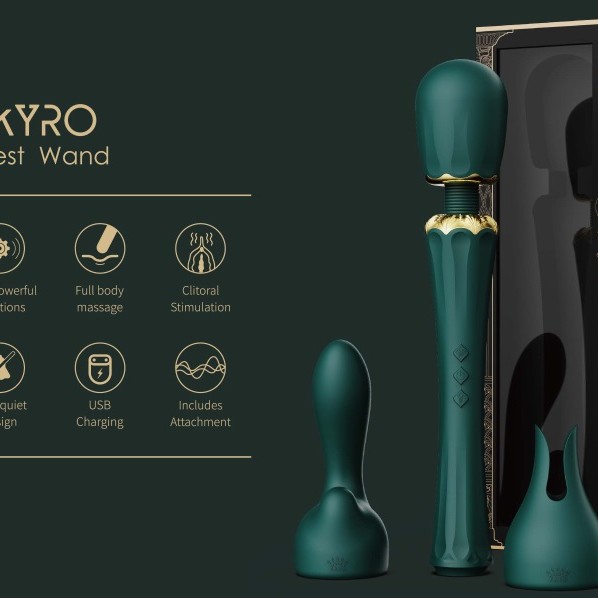 Zalo Kyro Wand Massager - Obsidian Black