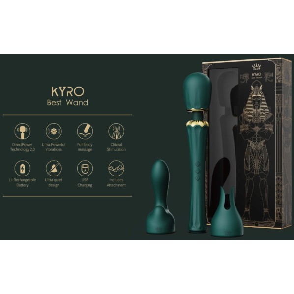 Zalo Kyro Wand Massager - Obsidian Black