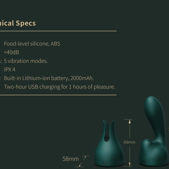 Zalo Kyro Wand Massager - Obsidian Black