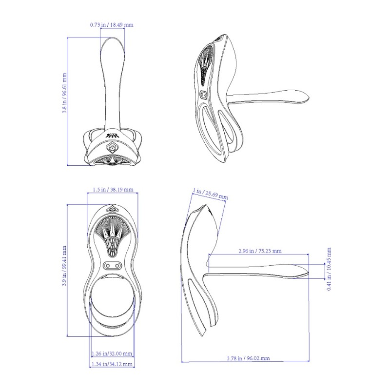 Zalo Bayek APP Dual Ring - Obsidian Black