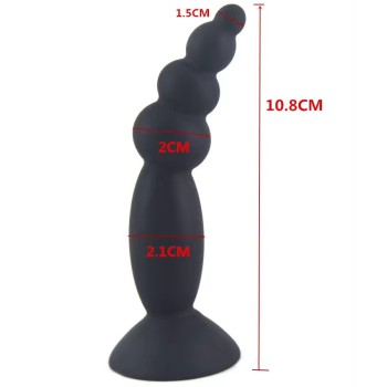 FAAK Silicone Mini Anal Beads - Black