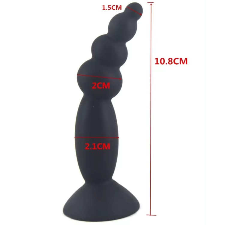 FAAK Silicone Mini Anal Beads - Black