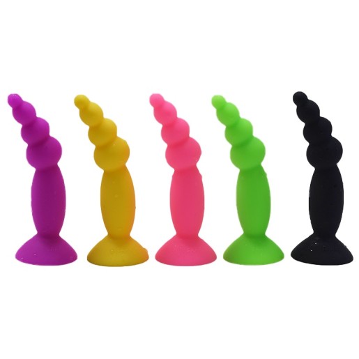 FAAK Silicone Mini Anal Beads - Black