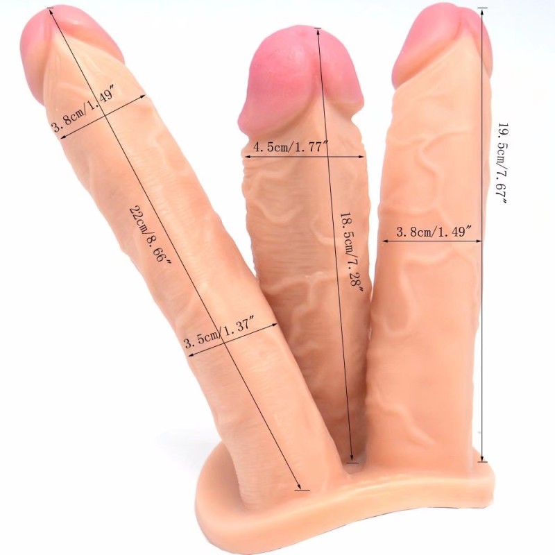 FAAK Three Heads Dildo - Skin