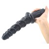 FAAK Spiral Anal Dildo w Handle - Black