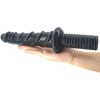 FAAK Spiral Anal Dildo w Handle - Black