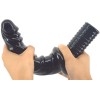 FAAK Spiral Anal Dildo w Handle - Black