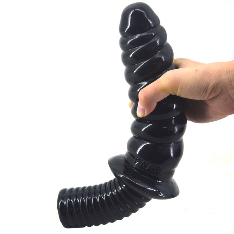 FAAK Spiral Anal Plug w Handle - Black