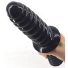 FAAK Spiral Anal Plug w Handle - Black