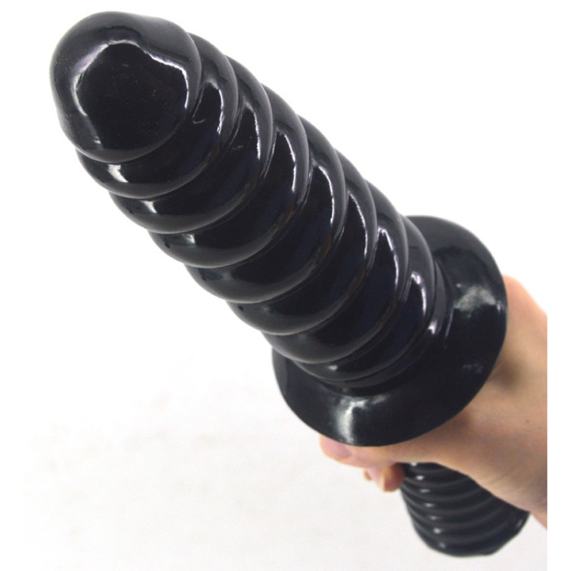 FAAK Spiral Anal Plug w Handle - Black