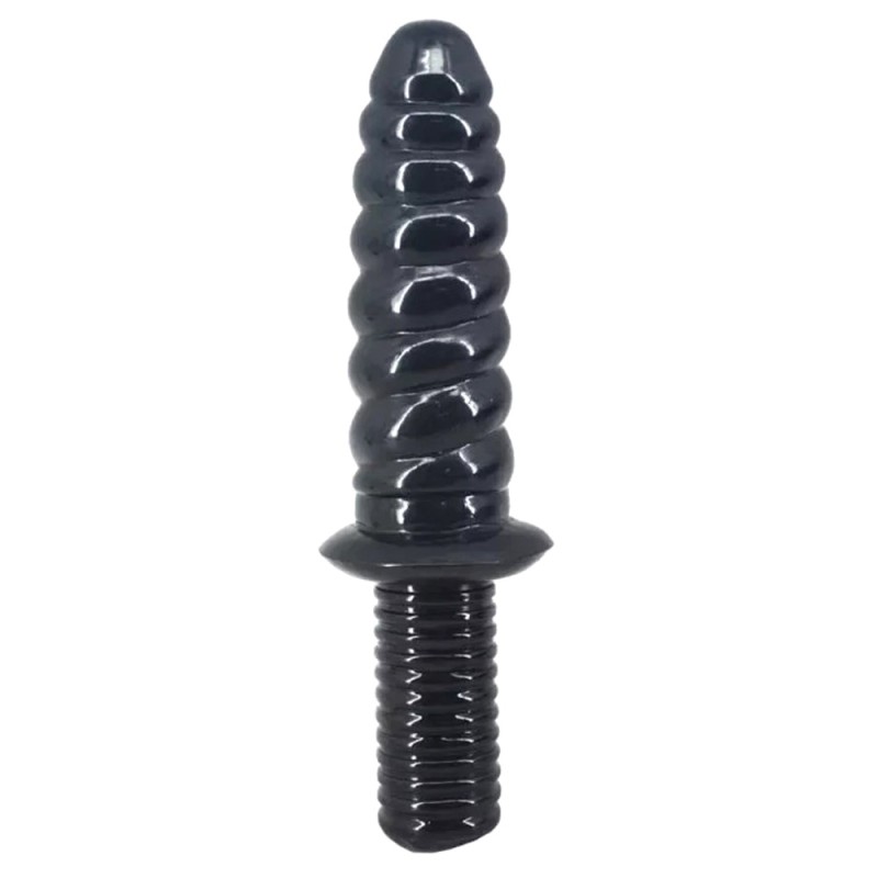 FAAK Spiral Anal Plug w Handle - Black