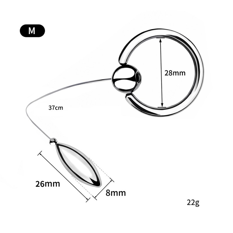 FAAK Steel Anal Plug w Cock Ring M
