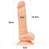 Lovetoy 8" The Ultra Soft Dude Long - Flesh