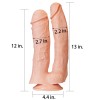 Lovetoy 12" Mega Double Dildo - Flesh
