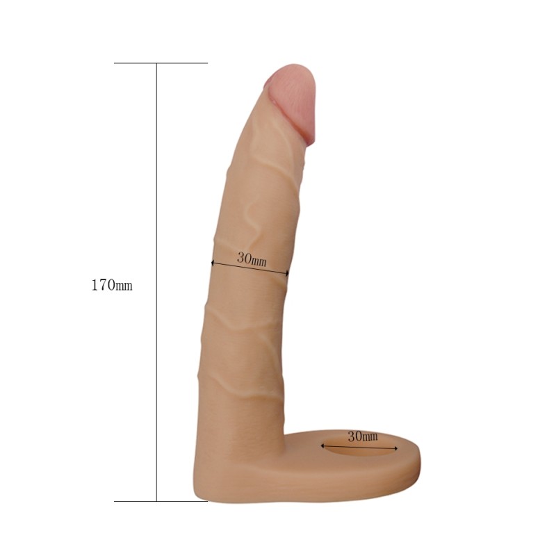 Lovetoy 7" Ultra Soft Double Dildo - Flesh