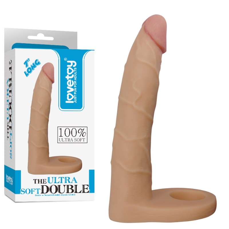 Lovetoy 7" Ultra Soft Double Dildo - Flesh