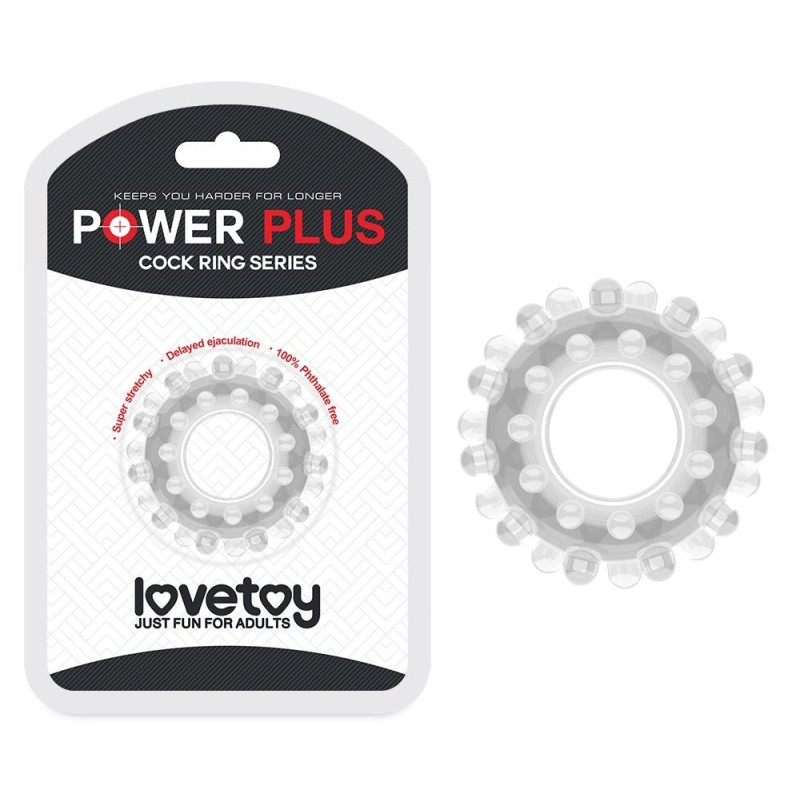 Lovetoy Power Plus Cockring 4cm - Clear
