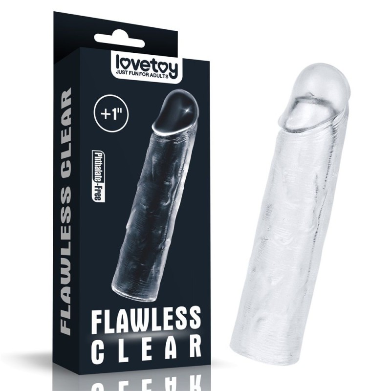 Lovetoy Flawless Penis Sleeve Add 1'' - Clear