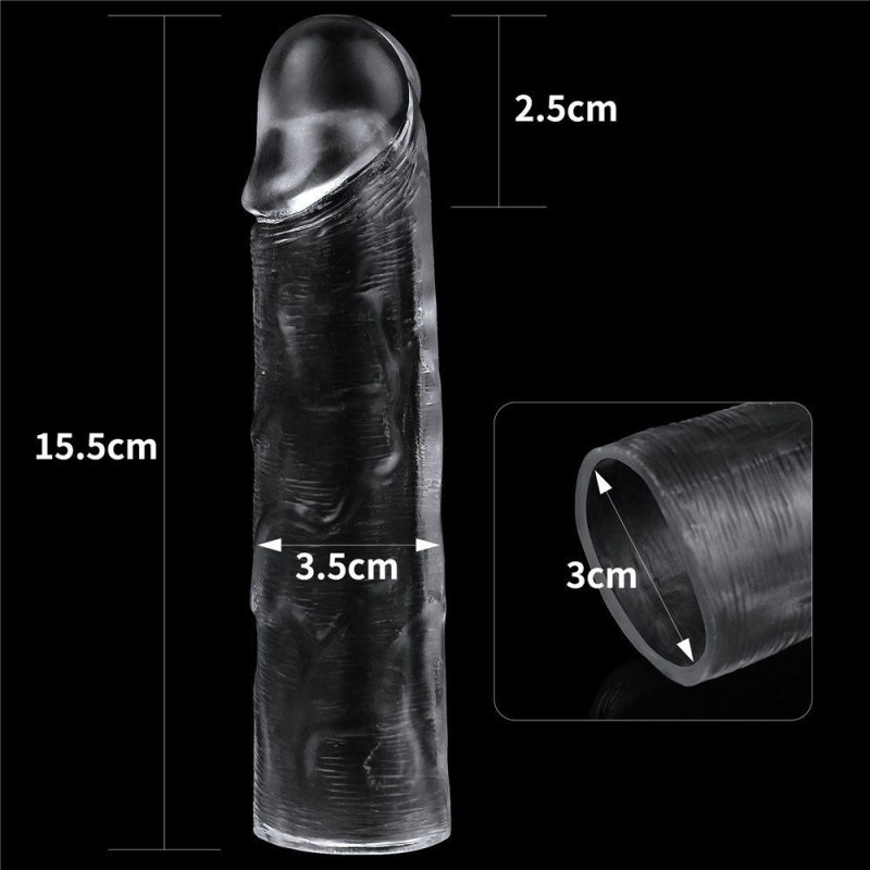 Lovetoy Flawless Penis Sleeve Add 1'' - Clear