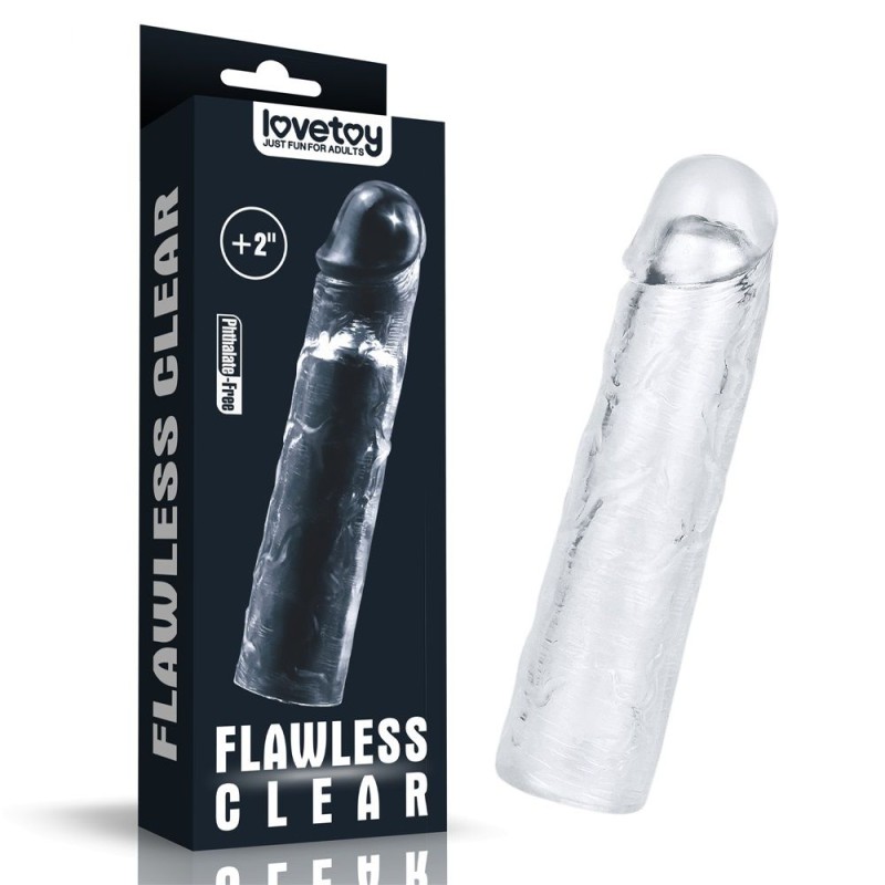 Lovetoy Flawless Penis Sleeve Add 2'' - Clear