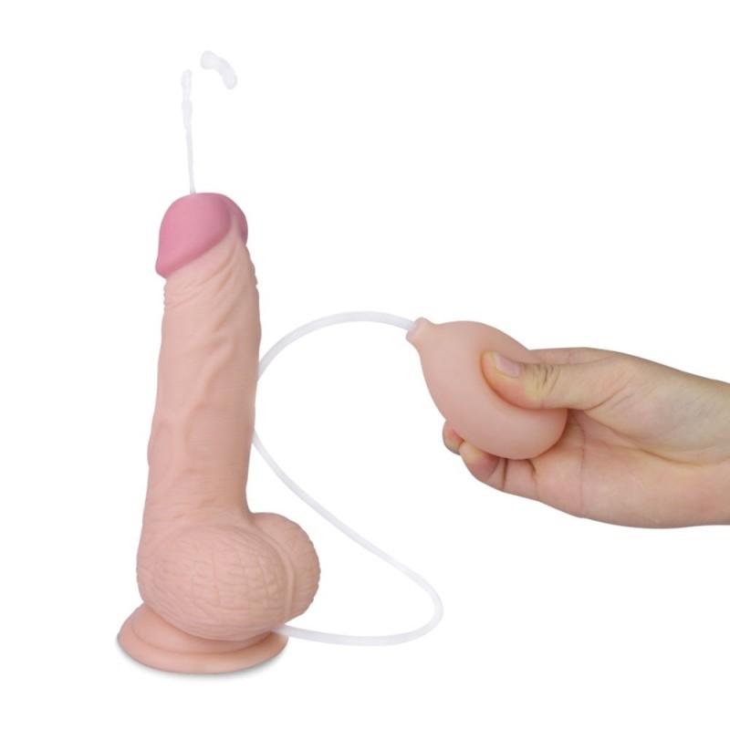 Lovetoy Soft Ejaculation Cock With Ball 8"- Flesh