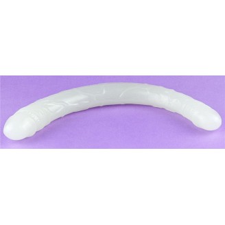 Lovetoy 14" Lumino Play Double Dildo - Clear