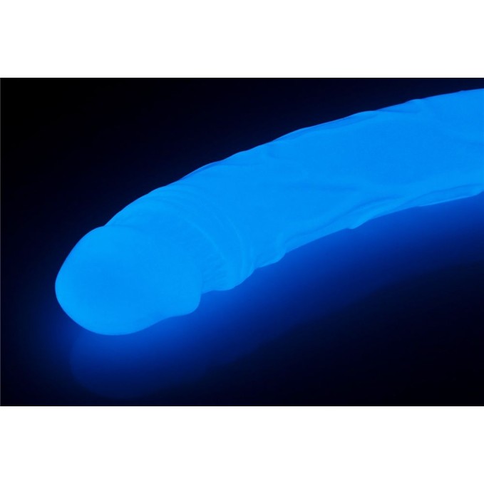 Lovetoy 14" Lumino Play Double Dildo - Clear