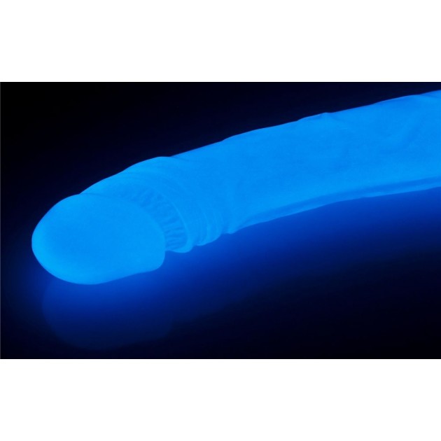 Lovetoy 14" Lumino Play Double Dildo - Clear