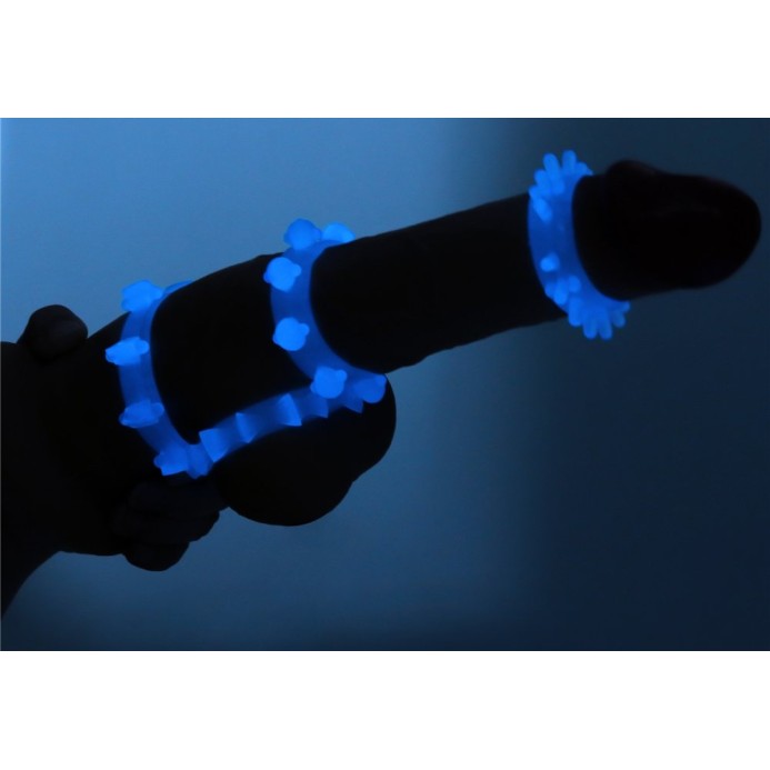 Lovetoy Lumino Play Ring Set 4 pcs - Blue