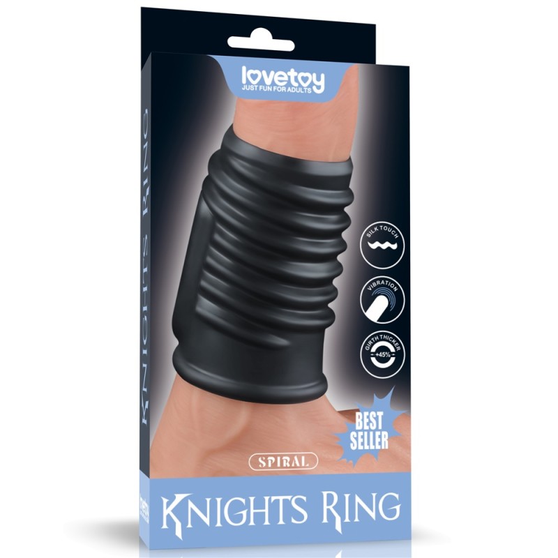 Lovetoy Knights Spiral Vibro Ring - White