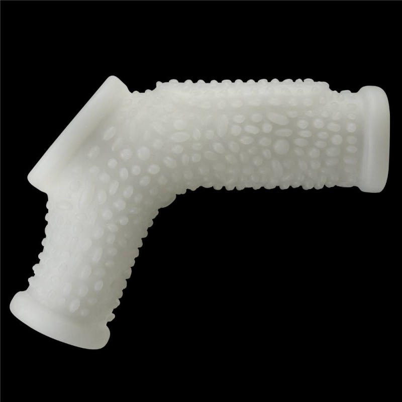 Lovetoy Knights Drip Vibro Scrotum Ring - White